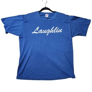 70s Vintage Jerzees Royal Blue Laughlin Tee Made In USA